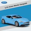 WELLY 1/24 Aston Martin VANQUISH Coupe Alloy Sports Car Model Diecasts Metal Racing Car Vehicles Model Simulation Kids Toys Gift