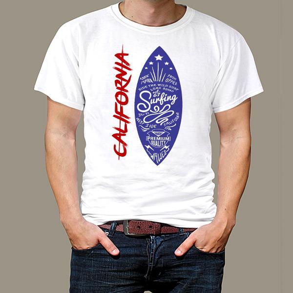Surfing T-Shirt Surf Waves Surfboard California Hawaii Honolulu Waikiki Maui V M