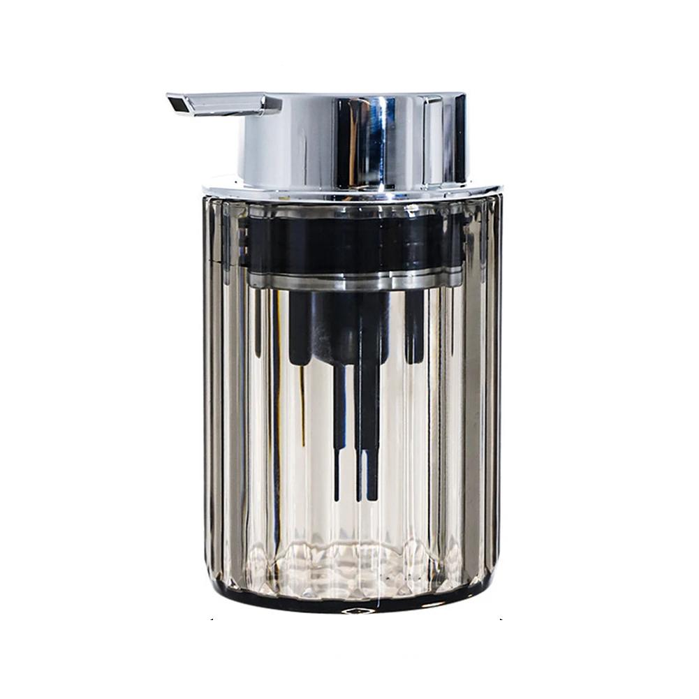 

Большой объем дозатора мыла для ванной комнаты, можно заправлять лосьон, шампунь, держатель для геля для душа, портативный дозатор, пустая бутылка с насосом для ванны серый