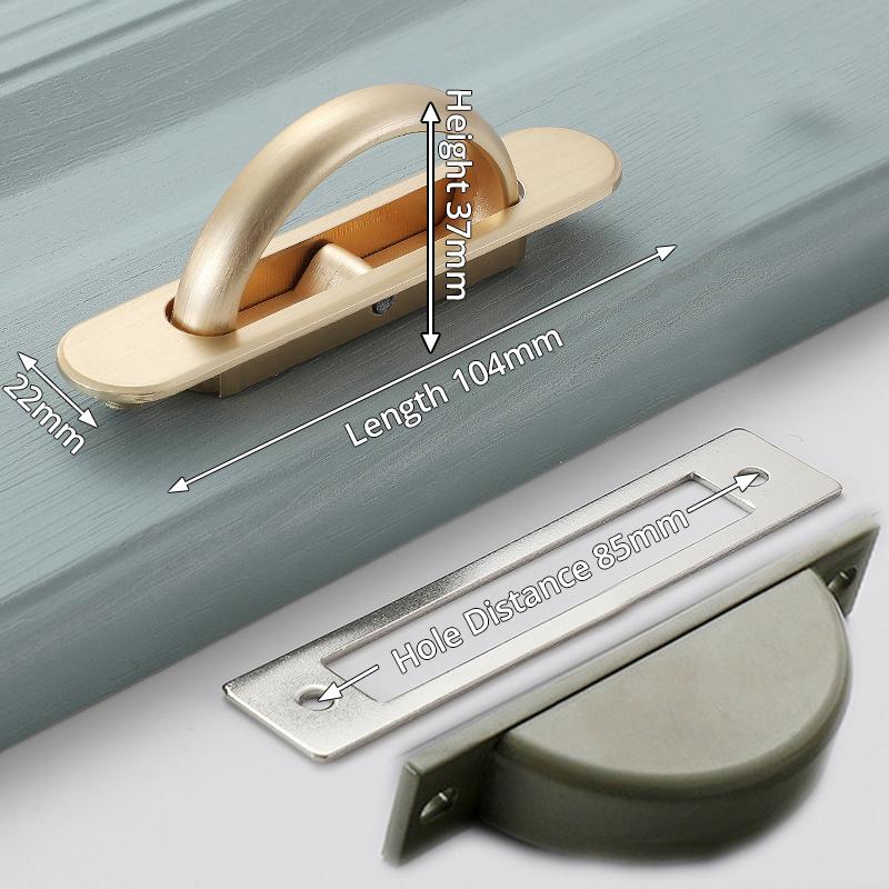 KAK Tatami Hidden Door Handle Pearl Nickel Zinc Alloy Recessed Flush Pulls Cover Floor Cabinet Handle Furniture Handle Hardware