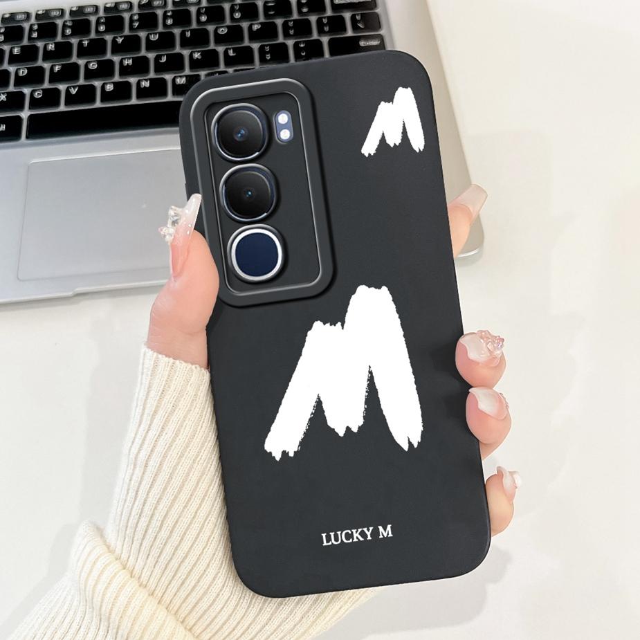 Für Vivo Y19s 4G Hülle V2419 Luxuriöse Glücksbuchstaben Cover Stoßfeste Weiche TPU Handyhülle Für Vivo Y19s Y 19 s VivoY19s Fundas Coque