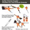 Multi-functional Gutter Cleaner with Universal Extension Rod and Brush