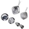 6 Pcs Camping Cookware Set Stainless Steel Utensils Pot Pan Plate Cup Kit for Outdoors Picnic Hiking (CW 304) 6 Piece