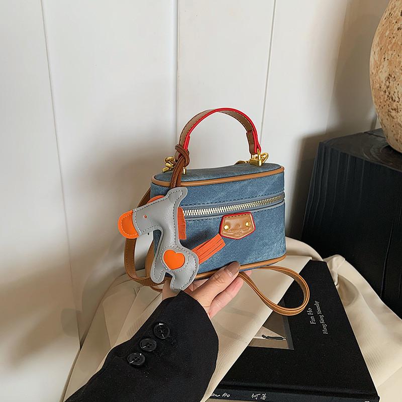 

Lychee Girls Pattern Shoulder Bag Fashionable Mini Childrens Bag Makeup джинсовый