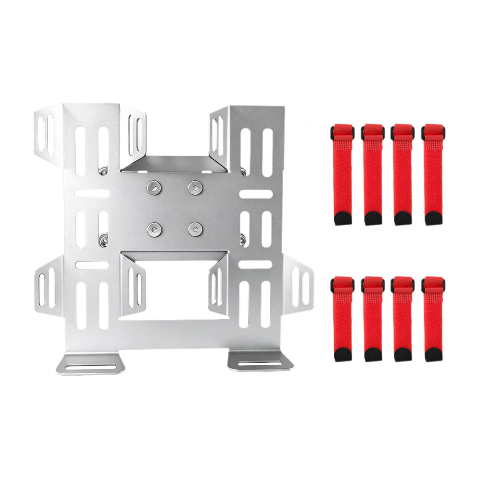 

Motorcycles Bottle Holder Aluminum Mount Oil Canister Luggage Rack Storage Plate for Adventure Touring Accessories серебряный