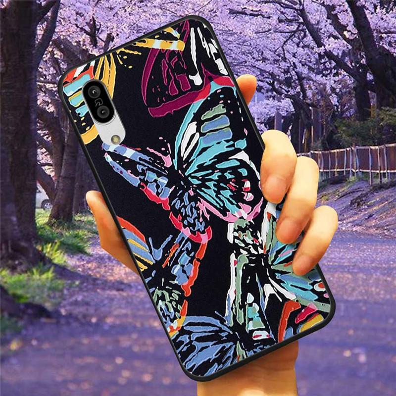 For Sharp Aquos Sense3 Case 3D Flower Relief Silicone Soft Emboss Cover For Sharp Aquos Sense 3 Lite Sense6 6 Luxury Cartoon
