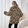 Women S Leopard Print Zip Up Hoodie Elegant Casual Sweatshirt