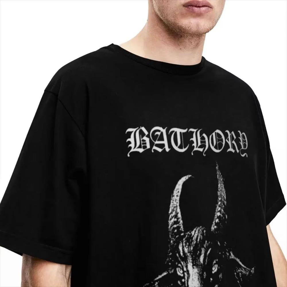 Men Women's Bathory Black Metal Shirt Merchandise Pure Cotton Clothes Funny Round Neck Tees Plus Size Shirts