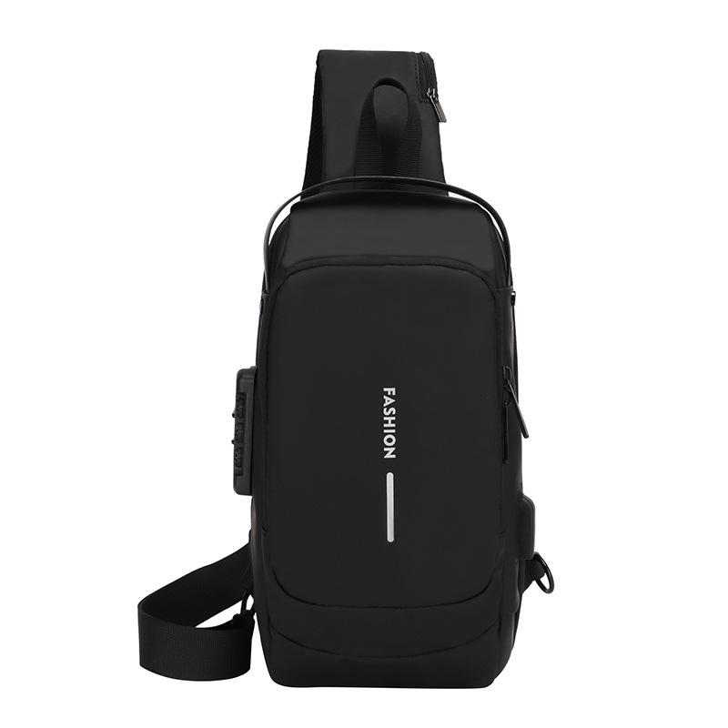 

Men s Trendy Crossbody Anti-Theft Chest Bag - Sports Casual, Large Capacity Backpack чорний