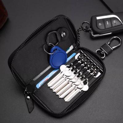 Men's Leather 6-Buckle Basic Key Case Key Holder