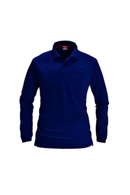 103 Langarm-Poloshirt Marineblau 3L