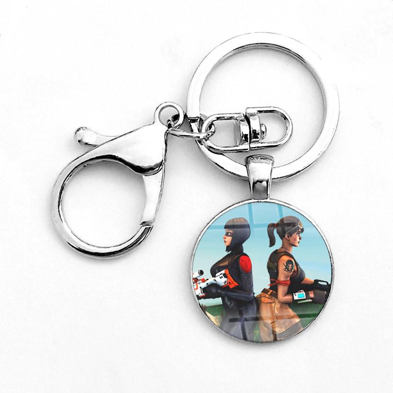 

Printing Laser Cabochon Keychain Stainless Steel Key Holder Key Ring 06