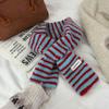 Women's Colorful Striped Scarf Winter Warm Soft Lamb Wool Neckwear with Vibrant Student Women Outdoor Casual Cute Small Scarf