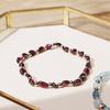 Silver Surgical Ball Point Irregular Garnet Gemstone Bracelet (C2301-Ac951_Wi)