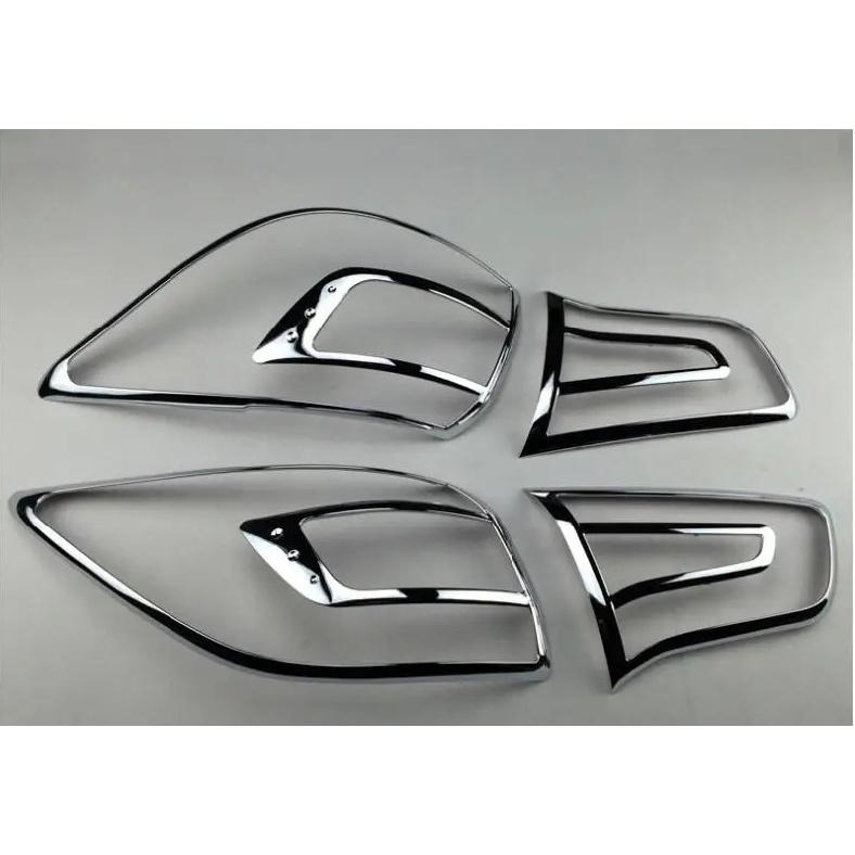 4pcs ABS Chrome Tail Light Surrounds Covers Trim Set Taillight Decoration Frame For Kia Sportage R 2009-2014