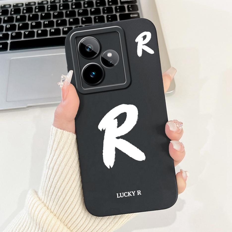 For Realme GT7 5G Case RMX5061 Cute Lucky Letters Cover Soft TPU Matte Phone Case For Realme GT 7 Pro GT7 T 7T GT7T Fundas Coque