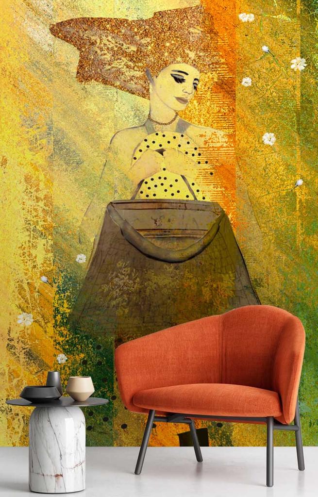 Wallpaper Embarrassed woman