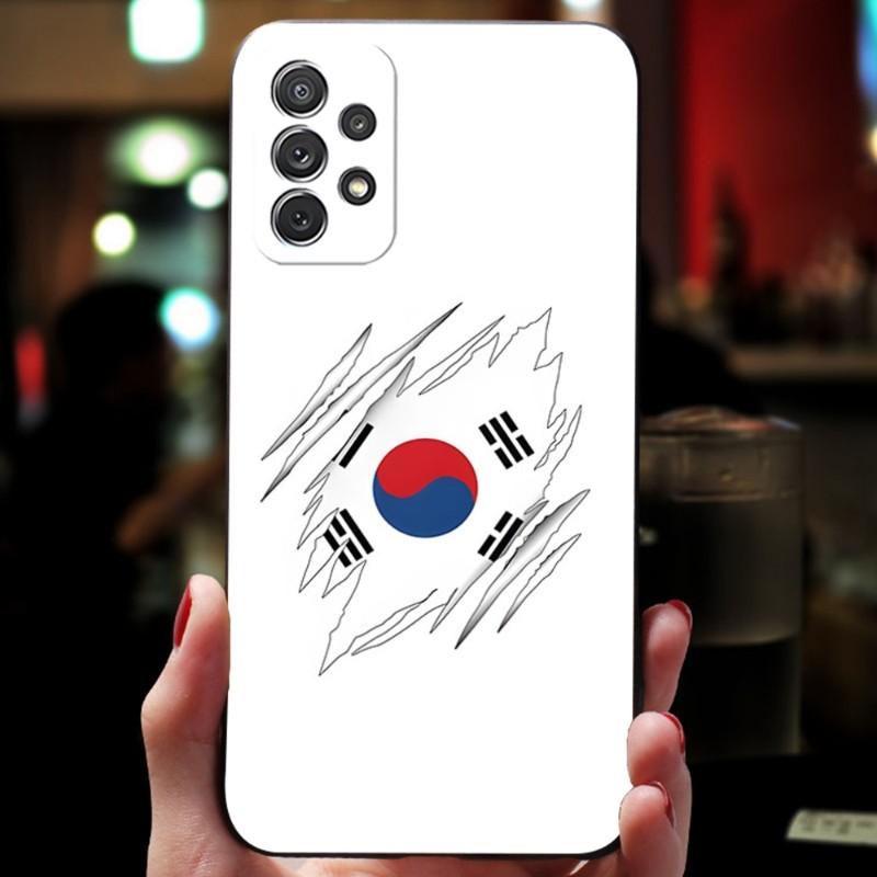 Funda de Teléfono con Bandera Nacional Coreana Para Samsung Galaxy S20 S21 S22 S30 S7 S10 S8 S9 S6 Pro Plus Edge Ultra Fe Funda Protectora Antigolpes