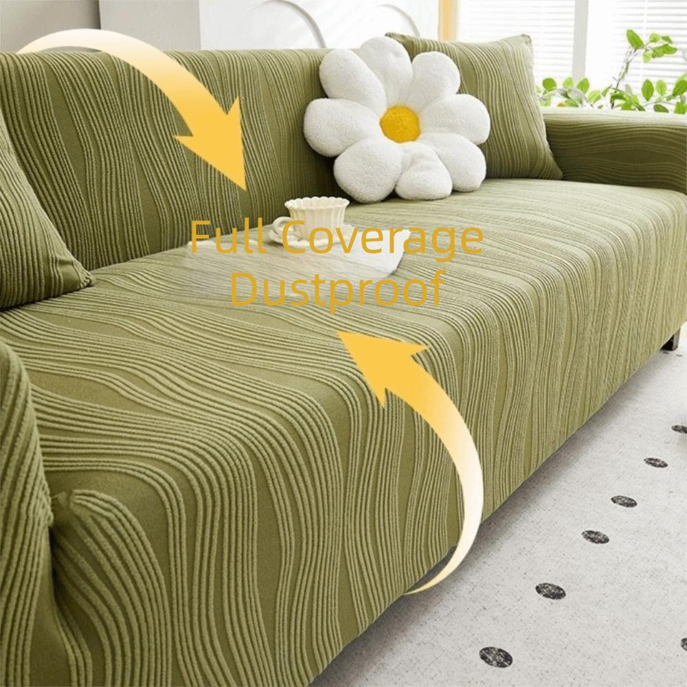 Washable All-inclusive Elastic Sofa Cover Jacquard Solid Color Couch Covers Thicken Removable Sofa Cushion Four Seasons