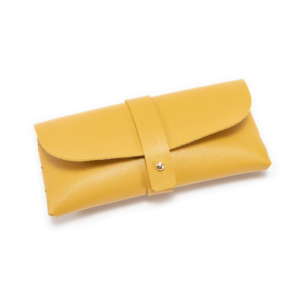 

1Pcs Glasses Case Women Leather Soft Glasses Bag Fashion Portable Sunglasses Box Bag Accessories Eyeglasses Case Sunglasses Box жовтий