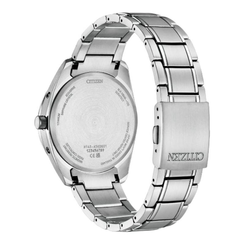 Citizen Series 100 Meters Waterproof Solar Quartz Super Titanium Strap 40mm Men's Watch Black Dial CB0261-53E