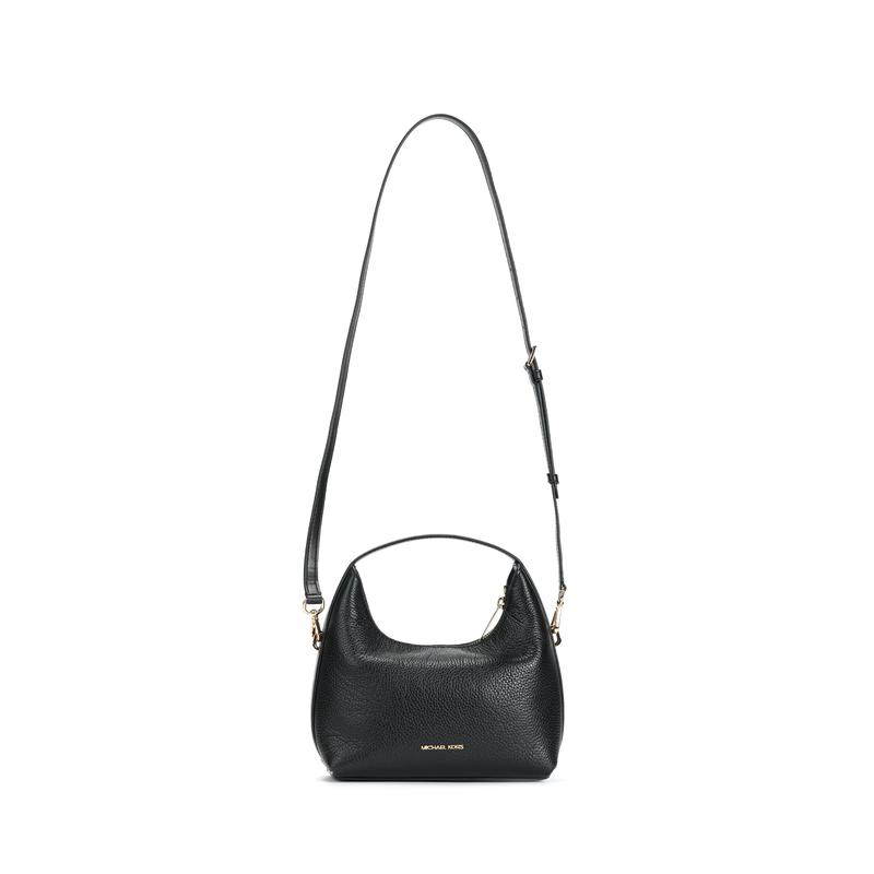 MICHAEL KORS EMBER Logo Adjustable Strap Leather Crossbody Shoulder Handbag Small Women Black чёрный