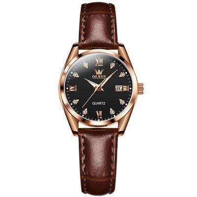 Damen Quarz Armbanduhr Klassisches Zifferblatt Leuchtend 30M Wasserdicht Business Stilvoll Niedlich Geschenk