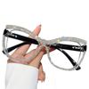 Girl's Gift INS Rhinestone Glasses Fashion Lightweight Large Frame Eyewear Handmade Elegant Women Spectacles Selfie