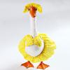 Summer Porch Goose Bikini Clothes Yellow Polka Dot Hawaiian Goose Outfit for 23"/17" Lawn Goose Statue Goose Costume for Outdoor Garden Yard Decor