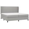 VidaXL Lit à sommier tapissier avec matelas Gris clair 200x200cm Tissu - Modèle 3127829