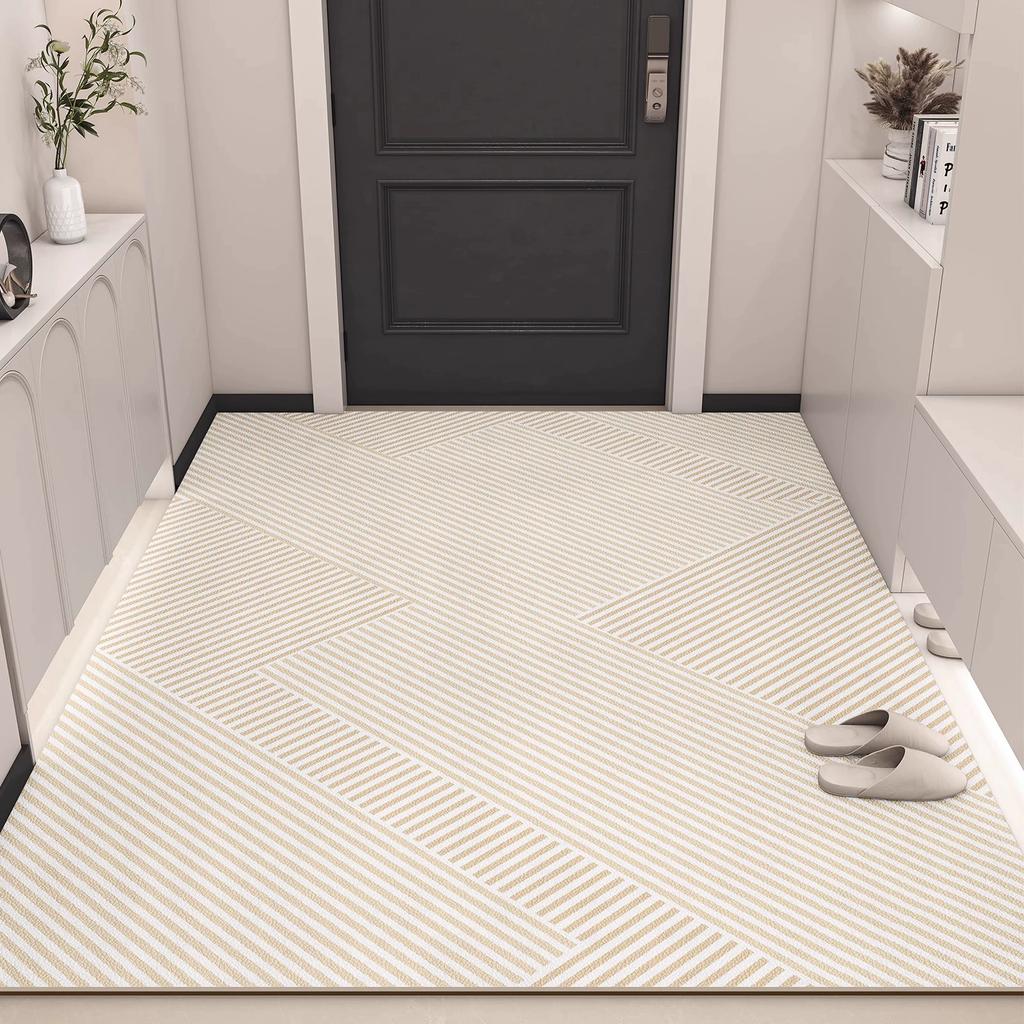Door Floor Mat, High-End Door Floor Mat, Dirt-Resistant Pvc Leather, Leave-In Washable, Erasable, Cutting, Non-Slip Door Carpet