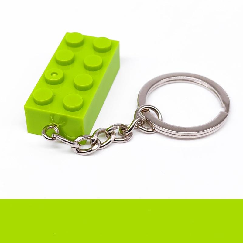 Building Block Keychain 16colors 2*4 Points Children's Novel Toys Accessories Small Particle Bricks Pendant