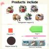 6Pcs Acrylic 2D Flat Coffee Afternoon Tea Diamond Art Fridge Magnet Diamond Painting Refrigerator Magnet for Adults Beginners
