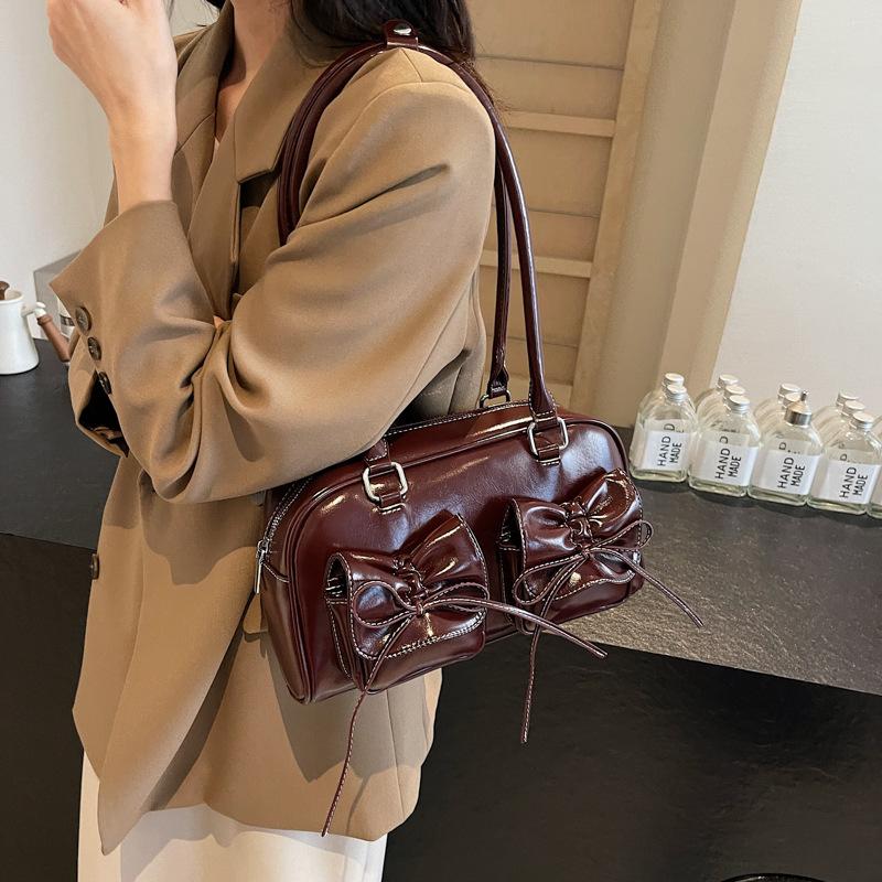 Ballet Style Bow Underarm Bag 2025 New Niche Fashion Handbag Temperament Versatile Shoulder Bag