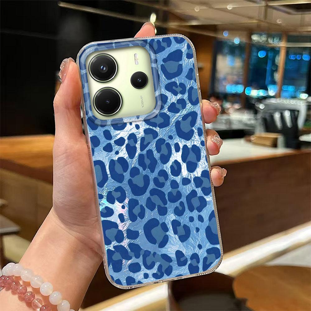 Korean Pink Leopard Women Phone Case for Xiaomi Redmi Note 15 14 13 12 11 11S 10 10S 8 9 Pro 15C 9C 13C 14C A3 11S 9C A1 Cover