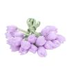 10Pcs Purple Curtain Tiebacks Polyester Hair Ties Elegant Tulip Flower Tassel  For Women
