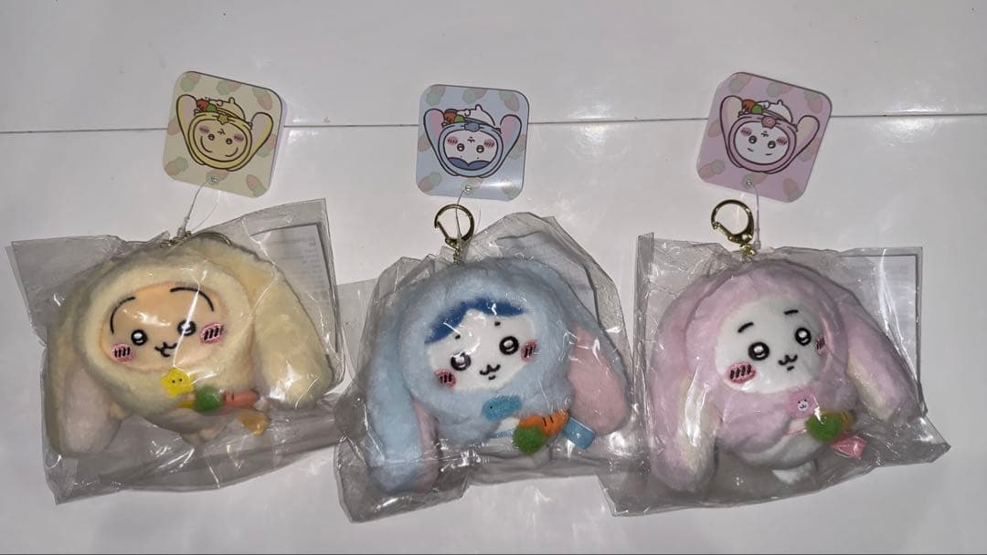 Chikawa Taipei store exclusive lop-eared mascot three-piece set.