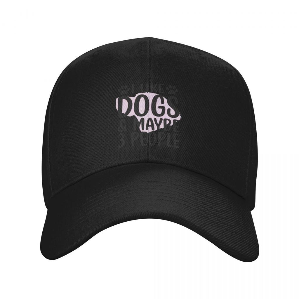 I Like Dogs And Maybe 3 People Baseball Cap Luxury Man Hat Golf Kids Hat Caps For Men Women's