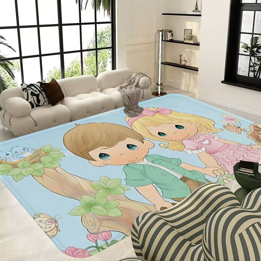 Precious Moments Cute Bathroom Mat Retro Multiple Choice Living Room Kitchen Rug Non-Slip Bedside Mats