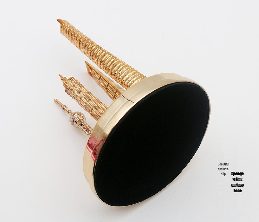 Shanghai Landmark Building Model: Oriental Pearl Tower, World Financial Center, Jin Mao Tower - Metal Creative Handicraft