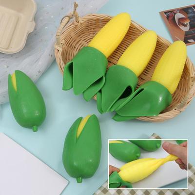Simulation Peeled Banana Squeeze Toy Stretchy Slow Rebound Corn Fidget Toy Portable Simulated Fruit Vegetable Sensory