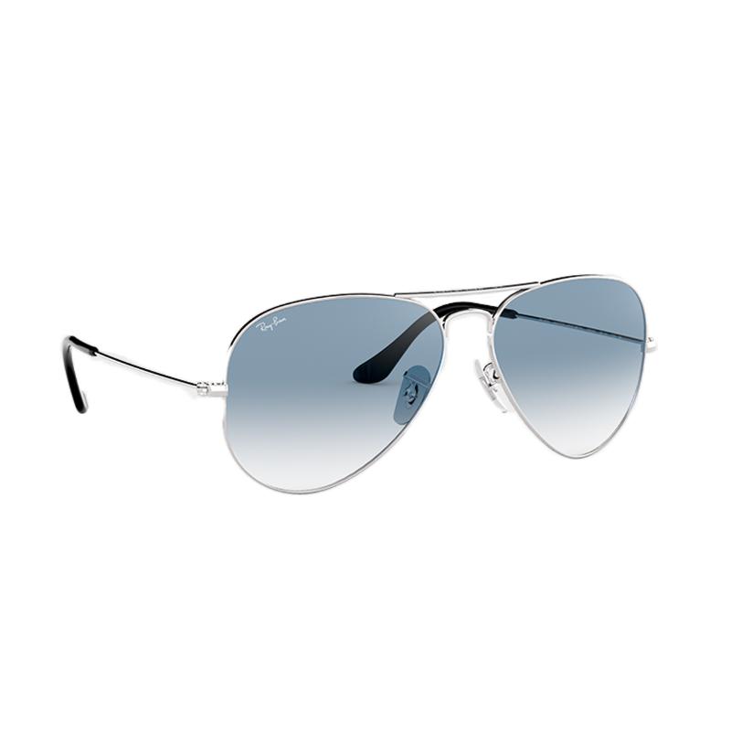 Ray-Ban Full Aviator Frame Round Metal Sunglasses Unisex 0RB3025 Gradient Color