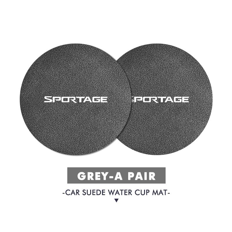 For KIA 2pcs Car Coaster Water Cup Bottle Holder Anti-slip Pad Mat Sportage Ceed Sorento Niro Cadenza Proceed Sephia