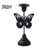 Talos Vintage Metal Candle Holder, Romantic Candlestick Dinner Table Centerpiece, Retro Aged Texture Decor for Wedding Party and Home Anniversary
