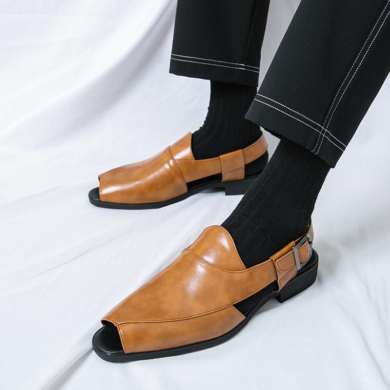 Fashion Summer Business Men's Shoes Retro British fashion style Leisure Party and Office Daily outdoor breathable 38-46 Pointed shoes