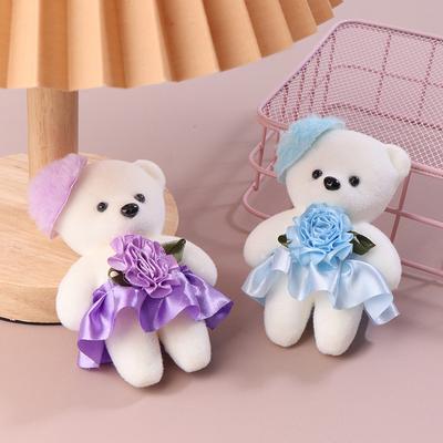 10Pcs 11Cm Bear Bouquet Small Bear Couple Bear Gift Packaging Wedding Gift Birthday Present