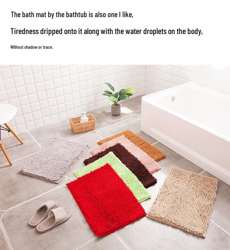 Chenille Non-slip Doormat: Water Absorbent Bathroom & Kitchen Mat