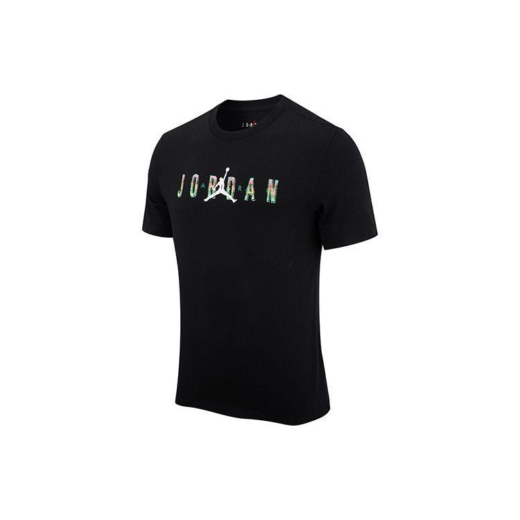 Jordan Sport T Shirts Men's Black Crew Neck Moderate CZ8084-010