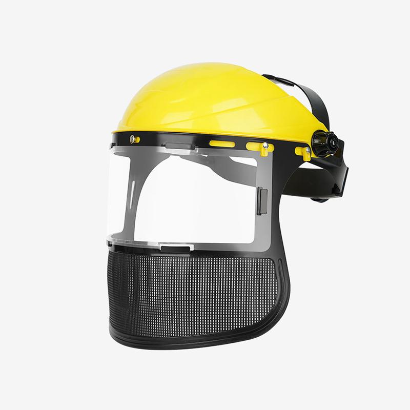 1PC New Garden Grass Trimmer Safety Helmet Hat With Full Face Mesh Protective Mask For Logging Brush Cutter Forestry Protection