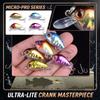 Mini Floating Hard Fishing Lure Crankbait Bait for Bass Pike Trout Freshwater Fishing Tackle with Treble Hook